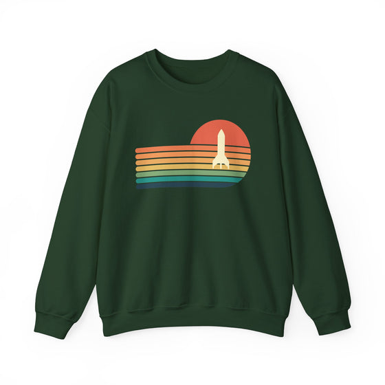 Rocket Sunset Crew Neck Sweatshirt