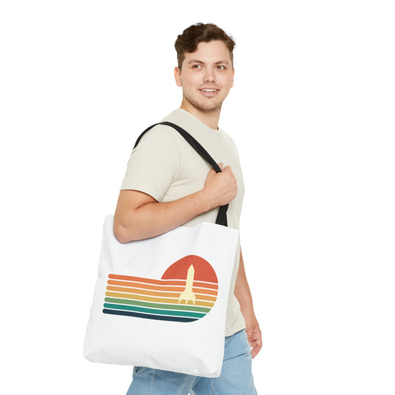 Rocket Sunset Tote Bag