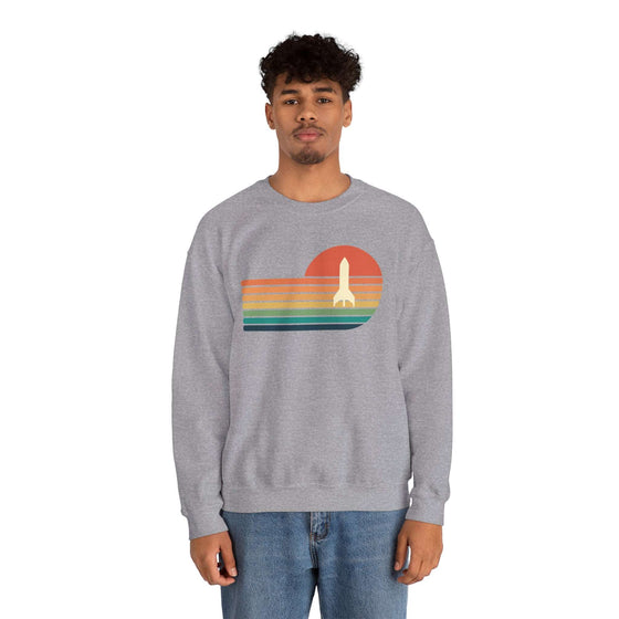 Rocket Sunset Crew Neck Sweatshirt