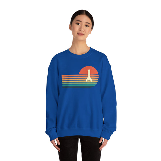 Rocket Sunset Crew Neck Sweatshirt